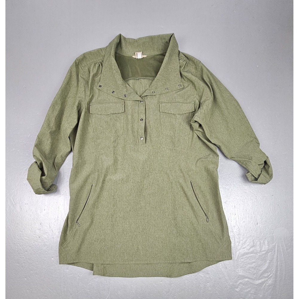 Duluth Armachillo Cooling Shirt Womens XL Green Long Sleeve Casual Outdoor